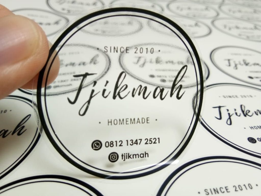 Tem nhãn decal nhựa trong